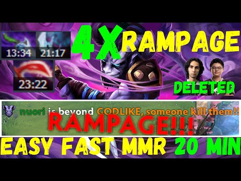 4X RAMPAGE [RIKI] VS OG.Sumail [BROODMOTHER] Feat OG.Midone [Phantom Lancer] Immortal Gameplay-Dota2