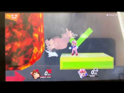 Donkey Kong can go under the lava without jumping