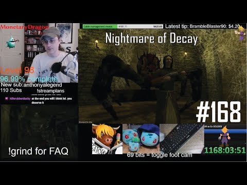 Part 168 of L99 Ex-SOLDIER grind - Nightmare of Decay then Vampire Survivors