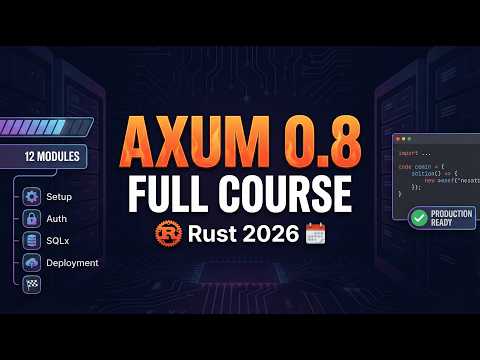 Complete Axum 0.8 Tutorial: Build Production REST APIs in Rust, a full course covering routing, extractors and middleware