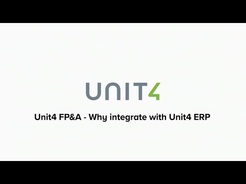 Unit4 FP&A integrated with ERP