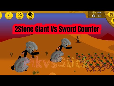 Stone Giant Vs Sword counter on insane! stick war legacy