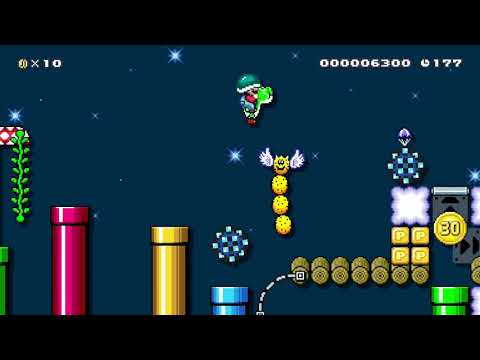 The Night Sky According to Yoshi by RealMario3 - Super Mario Maker 2 - No Commentary 1ca 1cb 022020