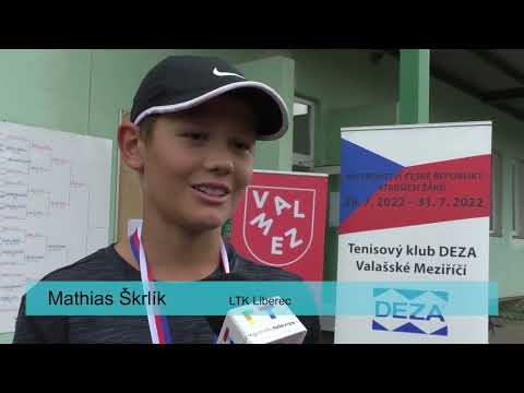 VALAŠSKÉ MEZIŘÍČÍ: Mistrovství ČR starších žáků v tenise 26.7. - 31.7. 2022
