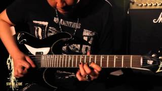 Video thumbnail for Quick Riffs: Ibanez Matt Bachand Signature by Swee Lee