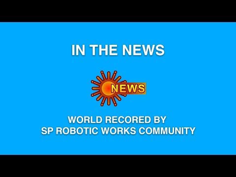 Clipping from Sun news channel about World record by SP Robotic works community knew as Kidobotikz