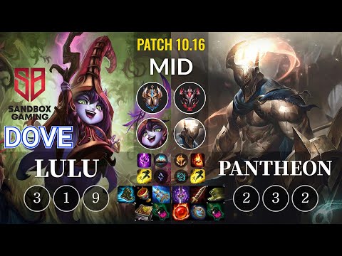 SB Dove Lulu vs Pantheon Mid - KR Patch 10.16