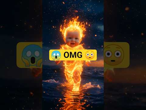 🔥 Fire Baby Walking on Water 😱#baby#short