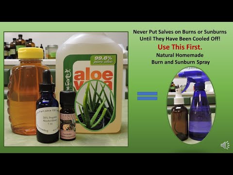 Homemade  Burn Spray with Aloe Vera and Propolis Tincture and Honey