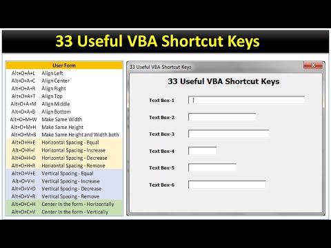 33 Useful VBA Shortcut Keys || Quickly Design your User form in VBA