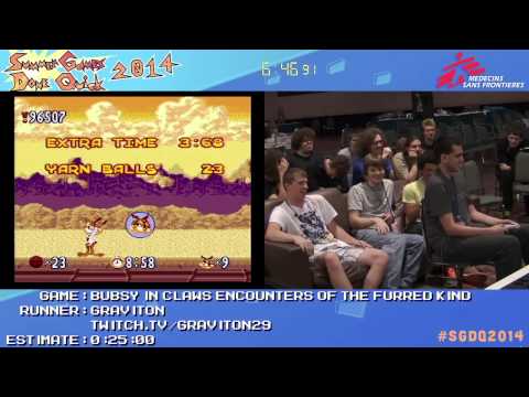 Bubsy In Claws Encounters Of The Furred Kind by Graviton in 19:42 - SGDQ2014 - Part 80
