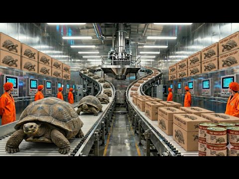Inside a Modern Canned Food Factory: From turtles to resh meat (The Whole Process)