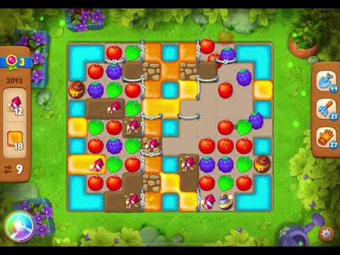 GardenScapes Level 3093 no boosters (16 moves)