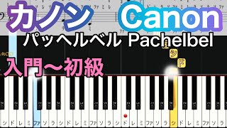 Download lagu 【カノン】パッヘルベル(簡単ピアノ）ゆっくり/ドレミつき/初心者向け・入門チュートリアル【Piano Synthesia】 mp3