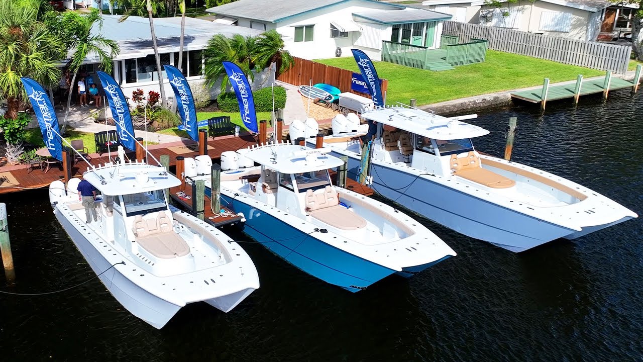 NEW 38' Freeman Walkthrough and Sea Trial at Fort Lauderdale Boat Show