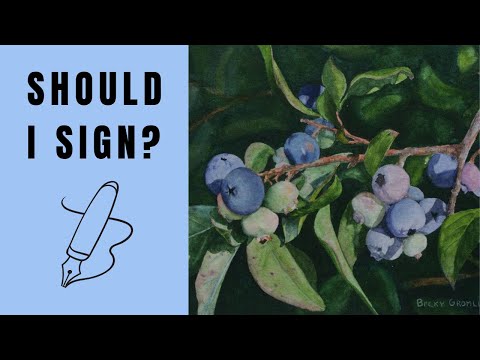 Sign Your Paintings? Essential for Watercolor Beginners