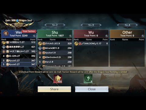 Faction War 10 October 2023 Dragon Venture Elite Maze Feilong ( S5 S9 S17 S27 ) - Dynasty Legends 2