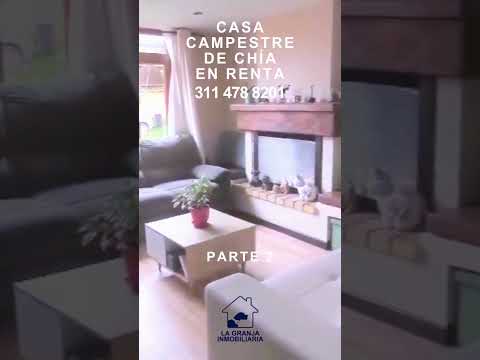 Asombrosa CASA CAMPESTRE de CHIA FONQUETÁ en arriendo $ 4,000,000 🏡🌿#matrimonio #casa #alquilercasa