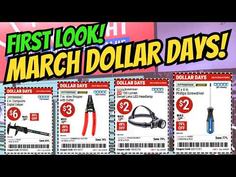 FIRST LOOK Harbor Freight MARCH Dollar DAYS! #harborfreight #harbro #automobile #dollardays