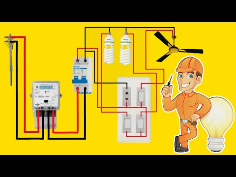 Electrical house wiring 4 gang switch connection