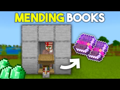 HOW TO EASILY GET MENDING ENCHANTED BOOKS in Minecraft Bedrock 1.20!