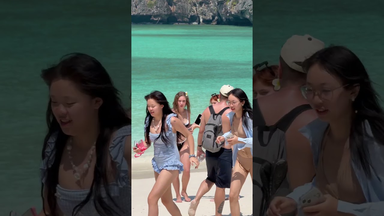 🇹🇭Maya Bay Beach Sea and Sand Summer Holiday Sunny Day 10🏝️ #mayabeach #mayabay