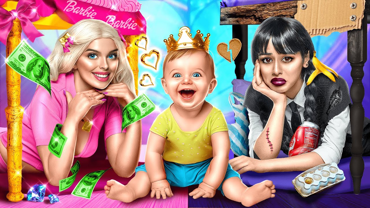 باربي  ووينزداي أدامز هما أمهاتي / مين هيتبناني؟ باربي ولا وينزداي أدامز؟