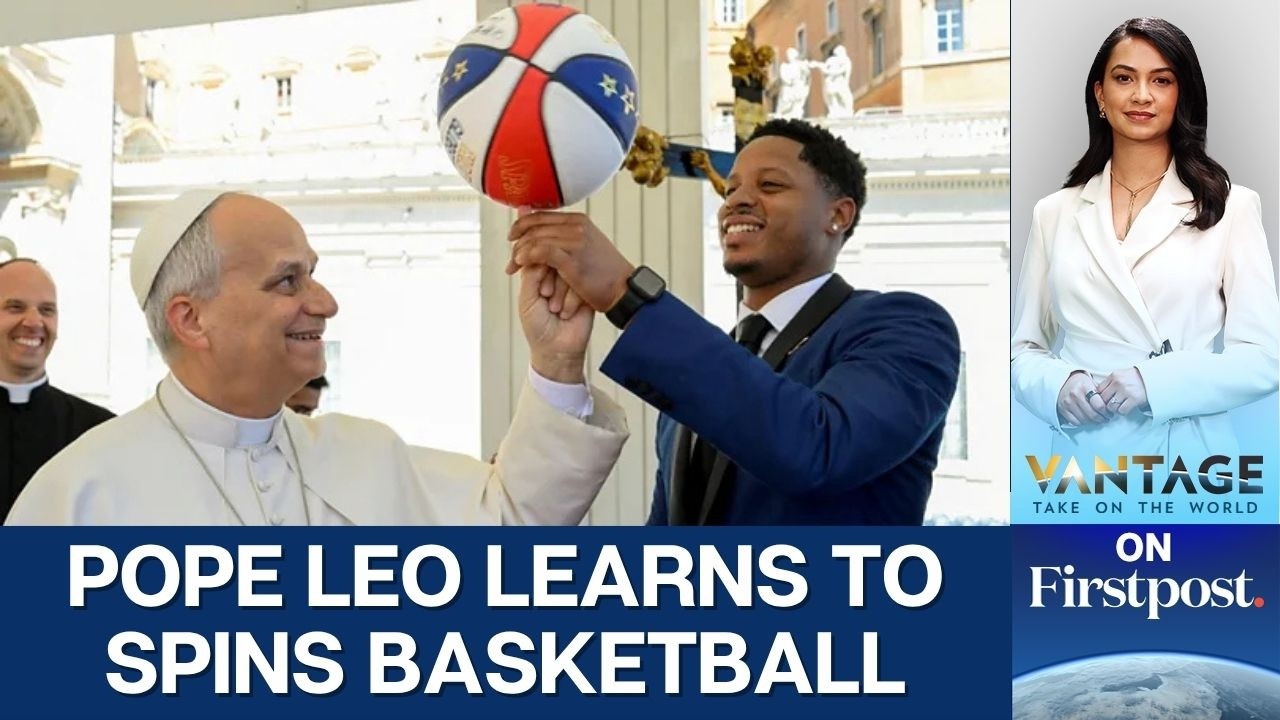 Harlem Globetrotters Teach Pope How to Spin Basketball on His Finger | Vantage on Firstpost
