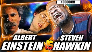THIS WAS BAD! | Albert Einstein vs Stephen Hawking. Epic Rap Battles of History (REACTION)
