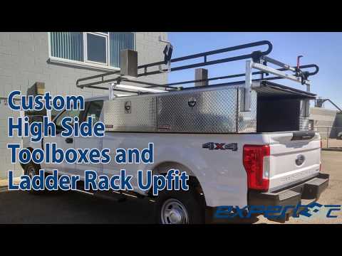 High Side Toolboxes and Ladder Rack Upfit for Freedom Ford