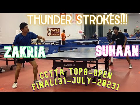 Suhaan GULATI [2292] vs Zakria [1986] - Final - CCTTA Top8 OPEN - 30/07/2023 #tabletennis #pingpong