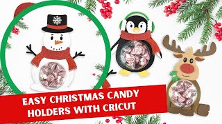 DIY Christmas Candy Holder Craft With Cricut: Easy Christmas Gift Idea