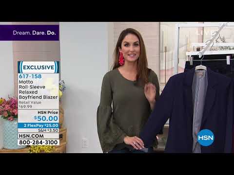 Motto RollSleeve Relaxed Boyfriend Blazer