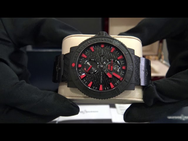 Vídeo relacionado con 25/20 mm negro silicona goma Diver reloj correa banda para Ulysse Nardin Marine