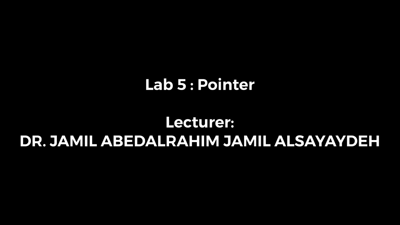 LAB 5 PRESENTATION (Pointer)