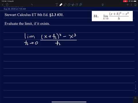 Stewart Calculus ET 8th Ed. Section 2.3 #31.