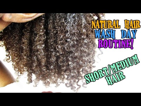 Wash day routine short/medium natural hair