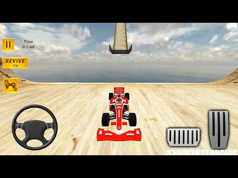 Impossible Red Formula Ramp Car Stunts: Mega Ramp Mod - Android Gameplay Walkthrough