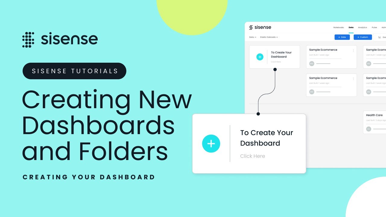Creating new dashboards and folders | Sisense Tutorials