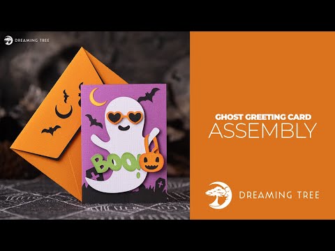 SVG File - Ghost Greeting Card - Assembly Tutorial (For Cricut, Silhouette, and ScanNCut)