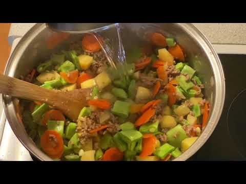 How To Make Beans With Packed Meat -Kako Napraviti Mahune Sa Fasiranim Mesom