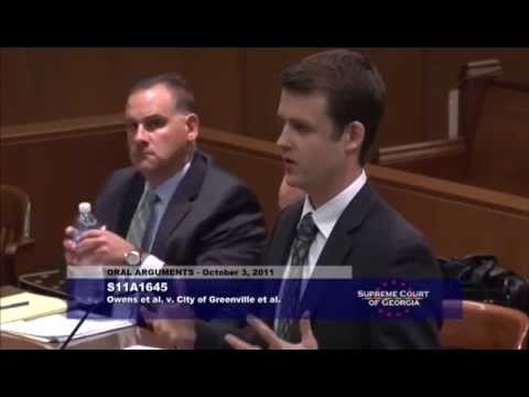 James Radford arguing the case of Owens v. City of Greenville to the Georgia Supreme Court. We represented a terminated Chief of Police and City Clerk. We won a 9-0 reversal of the superior court.