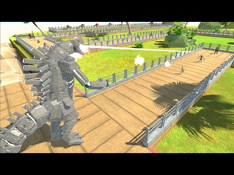 MECHAGODZILLA 2021 vs ALL UNITS DEATH RUN - Animal Revolt Battle Simulator