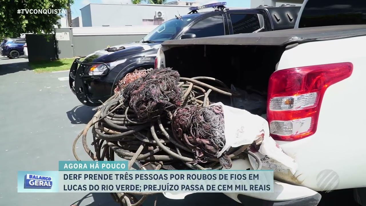 Polícia Civil prende 3 por furto de fios e apreende armas em Lucas do Rio Verde