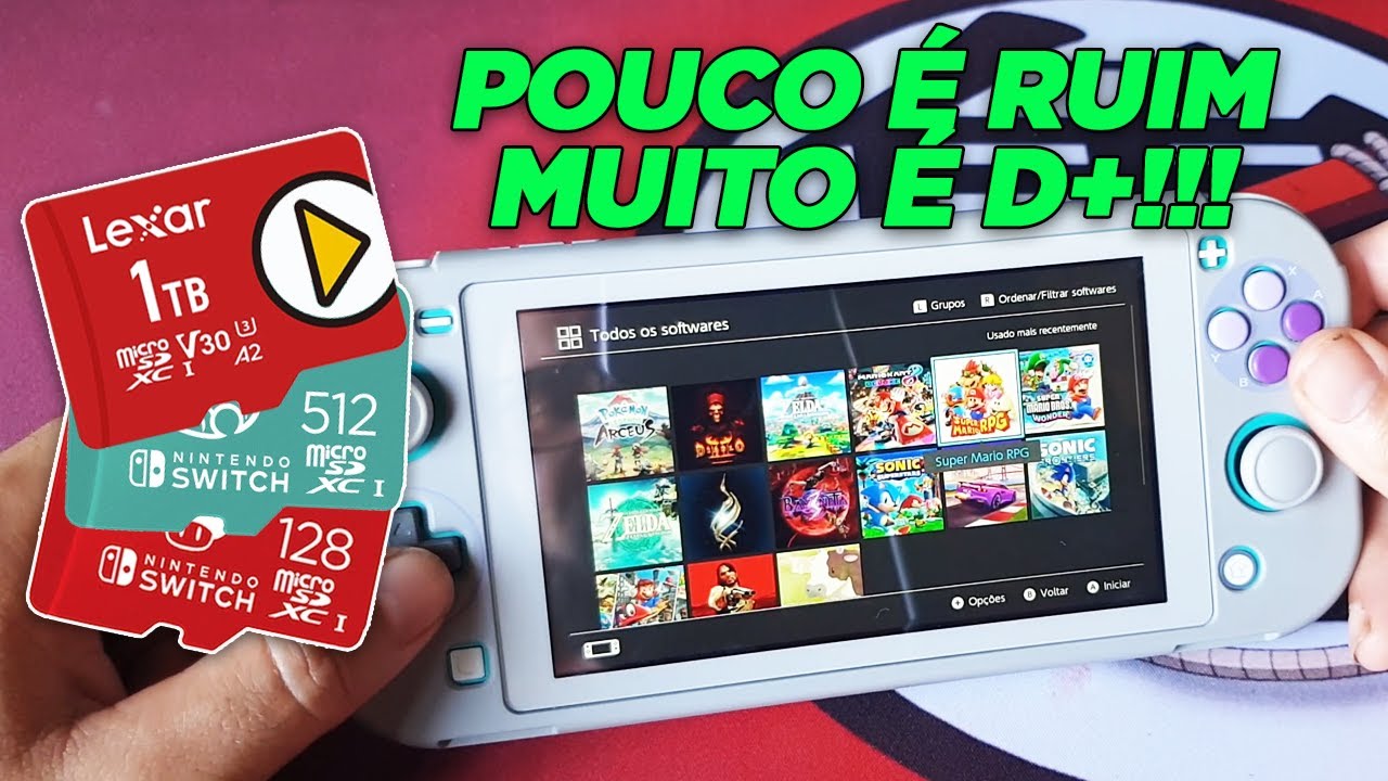 Qual Tamanho Ideal De Cartão Micro SD Para Seu Nintendo Switch Desbloqueado!?