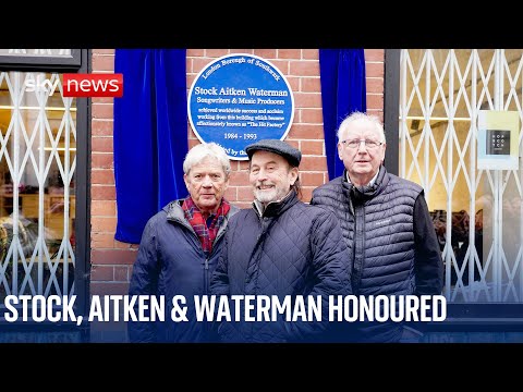 Stock, Aitken and Waterman receive blue plaque at their 'hit factory'