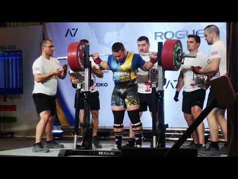 Anatolii Novopismennyi squat 350kg in 105cat.