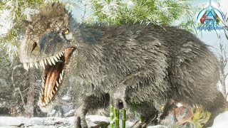 【ASA】雪山の覇者‼ふさふさ生物"ユウティラヌス"ともう一匹をテイムせよ‼ #08【新恐竜島での漂流ARK生活】