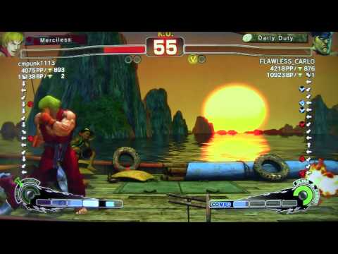 SSF4 AE  cmpunk1113 (KEN) VS FLAWLESS_CARLO (BISON) AMERICAN RANKED MATCH 20