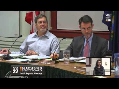 Brattleboro Selectboard Mtg 10/27/15